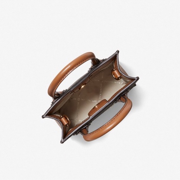 Michael Kors Mercer XS Logo and Leather Crossbody Bag NEW Tags Brown Monogram - Picture 7 of 7